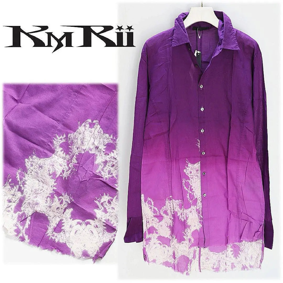 《KMRii》New Magnolia Graphic Dyed Gradient Shirt M