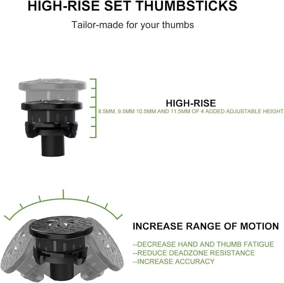 ✨FPS thumbstick compatible with PS4/PS5 height adjustable, 2 high rises