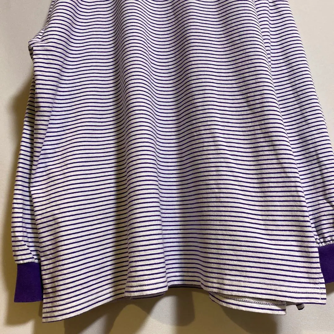 ◆Linoluce◆ Thin striped long sleeve T-shirt, purple