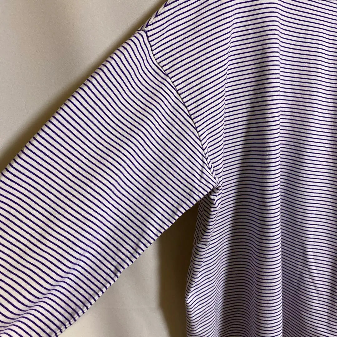 ◆Linoluce◆ Thin striped long sleeve T-shirt, purple