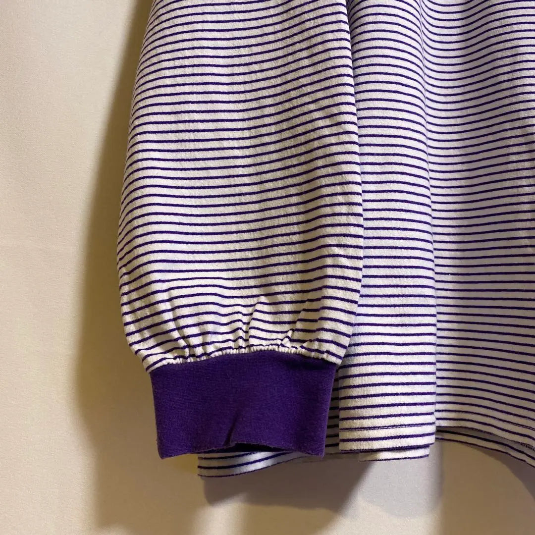 ◆Linoluce◆ Thin striped long sleeve T-shirt, purple