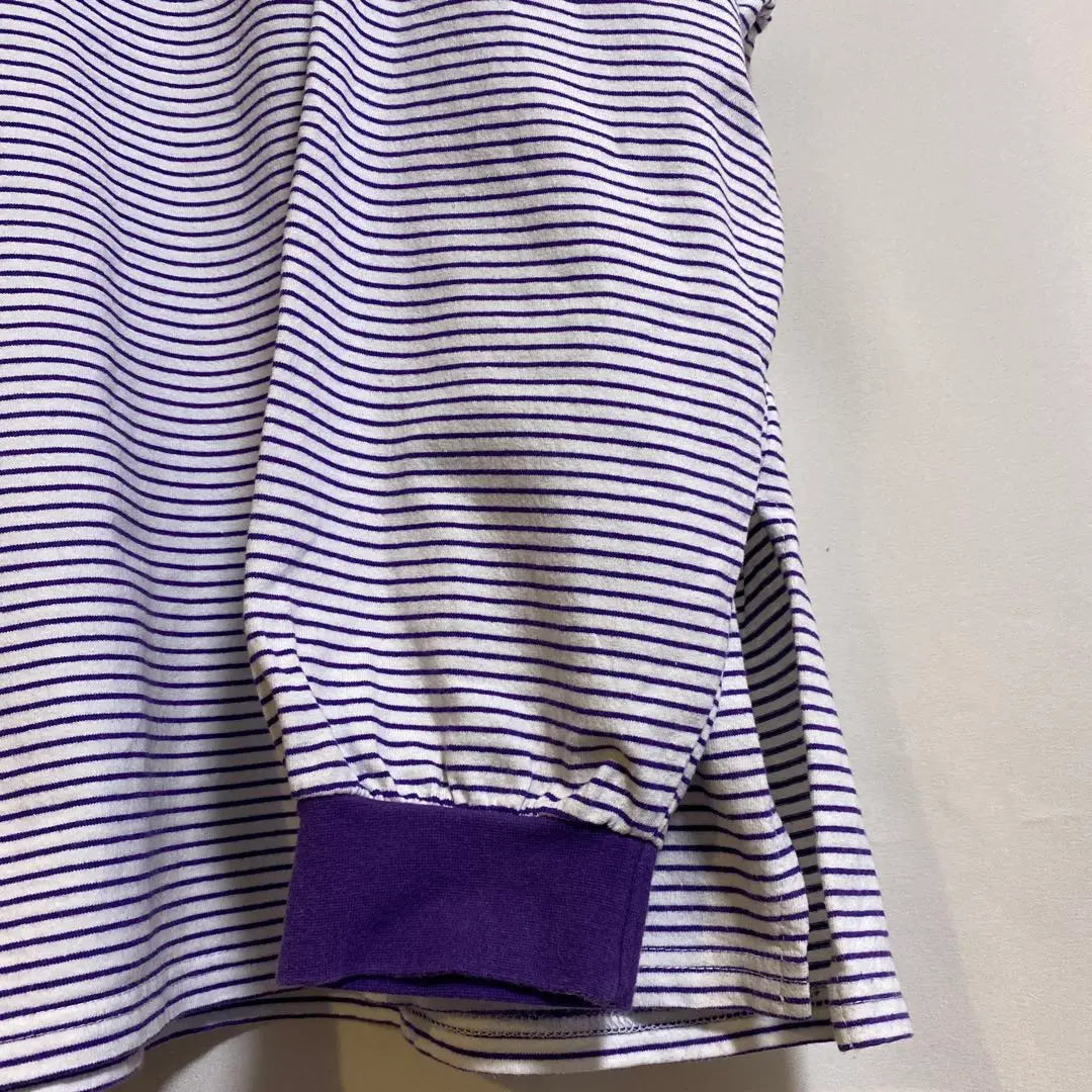 ◆Linoluce◆ Thin striped long sleeve T-shirt, purple