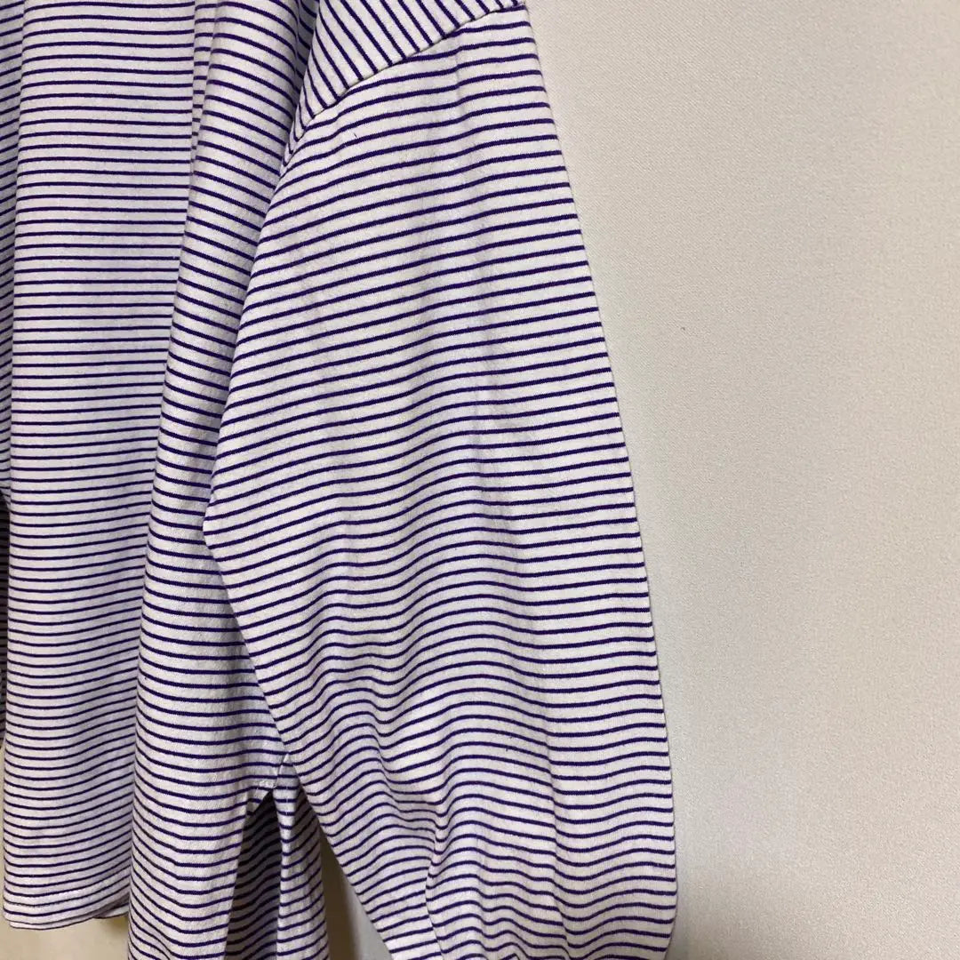 ◆Linoluce◆ Thin striped long sleeve T-shirt, purple