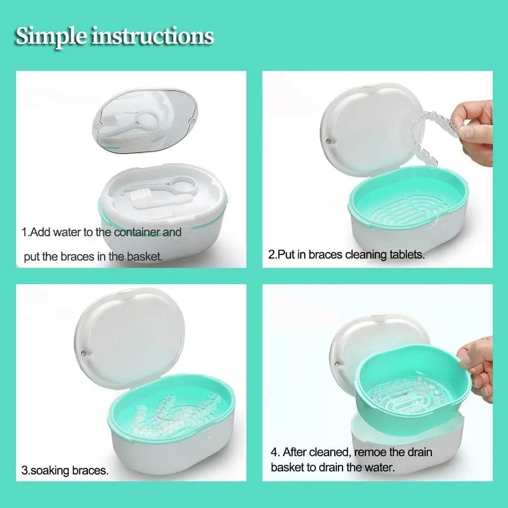 Denture case case denture bus cup box double -layer dry separation portable denture | 入れ歯ケース 入れ歯 バスカップ ボックス 二重層 乾湿分離 ポータブル 入れ歯