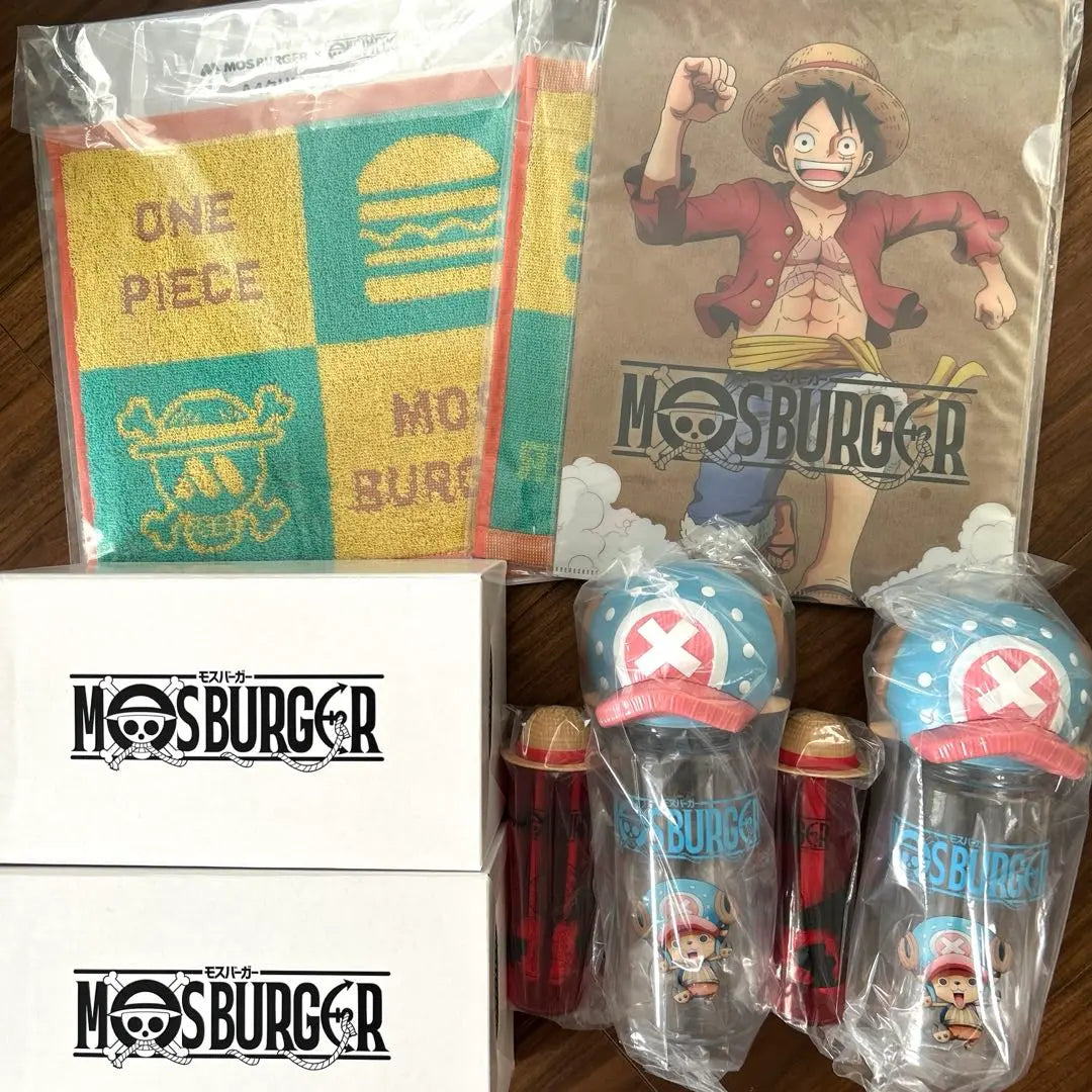 [Set of 2] Limited One Piece Mos Burger Goods Bottle Chopper Luffy