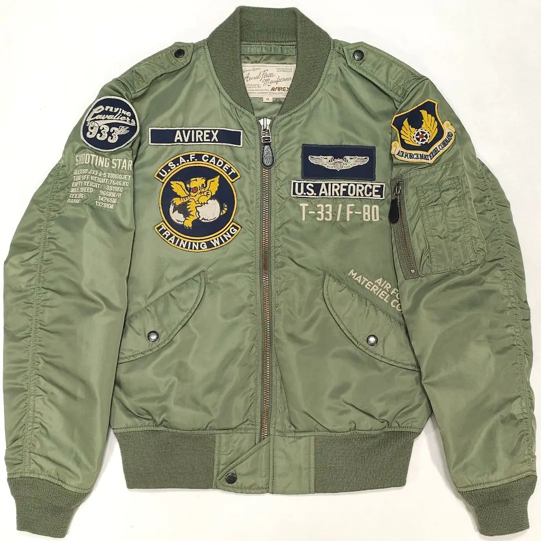 Chaqueta de vuelo AVIREX L-2 Material Command Khaki Military