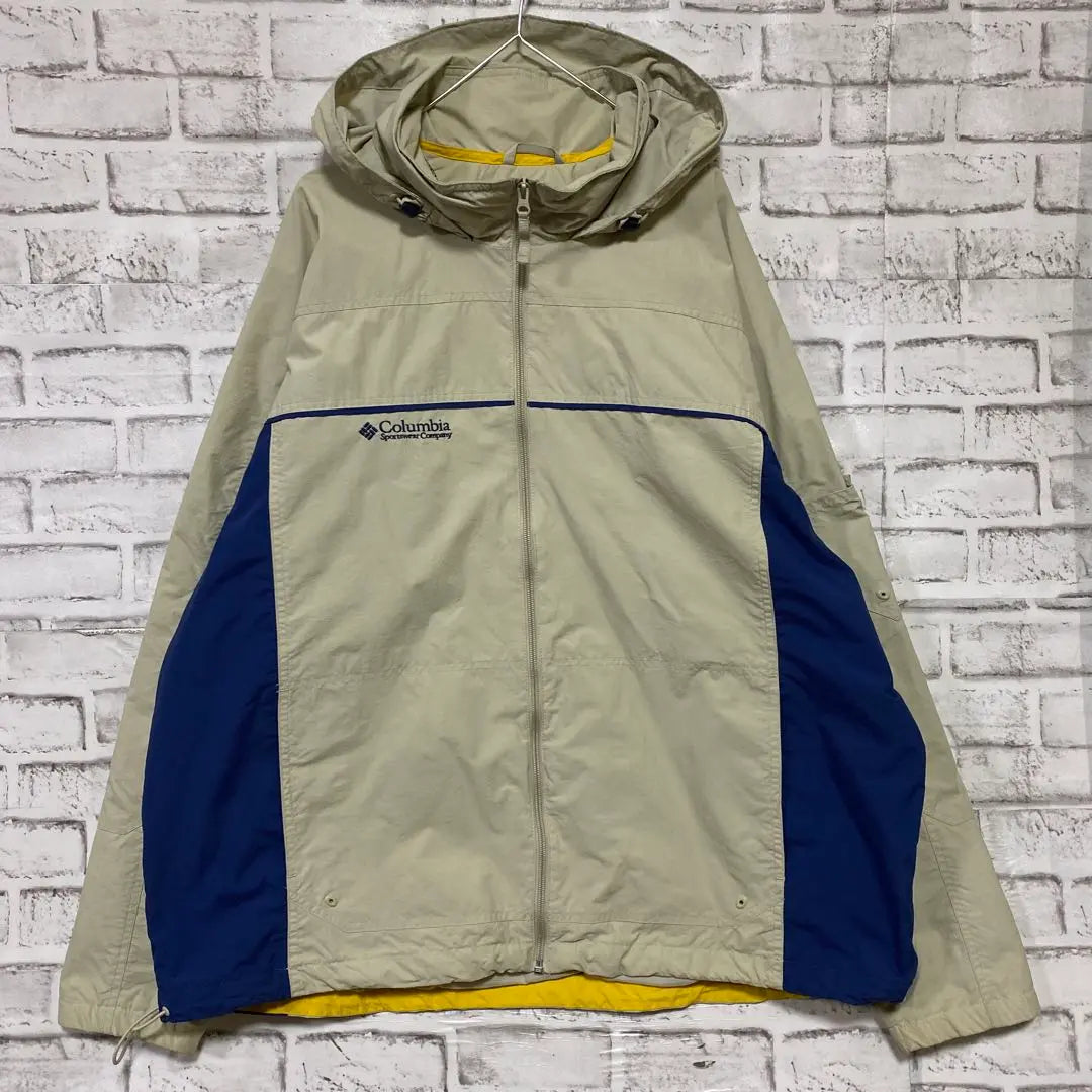 Columbia Mountain Parka Beige XL Logo Embroidery Outdoor 14