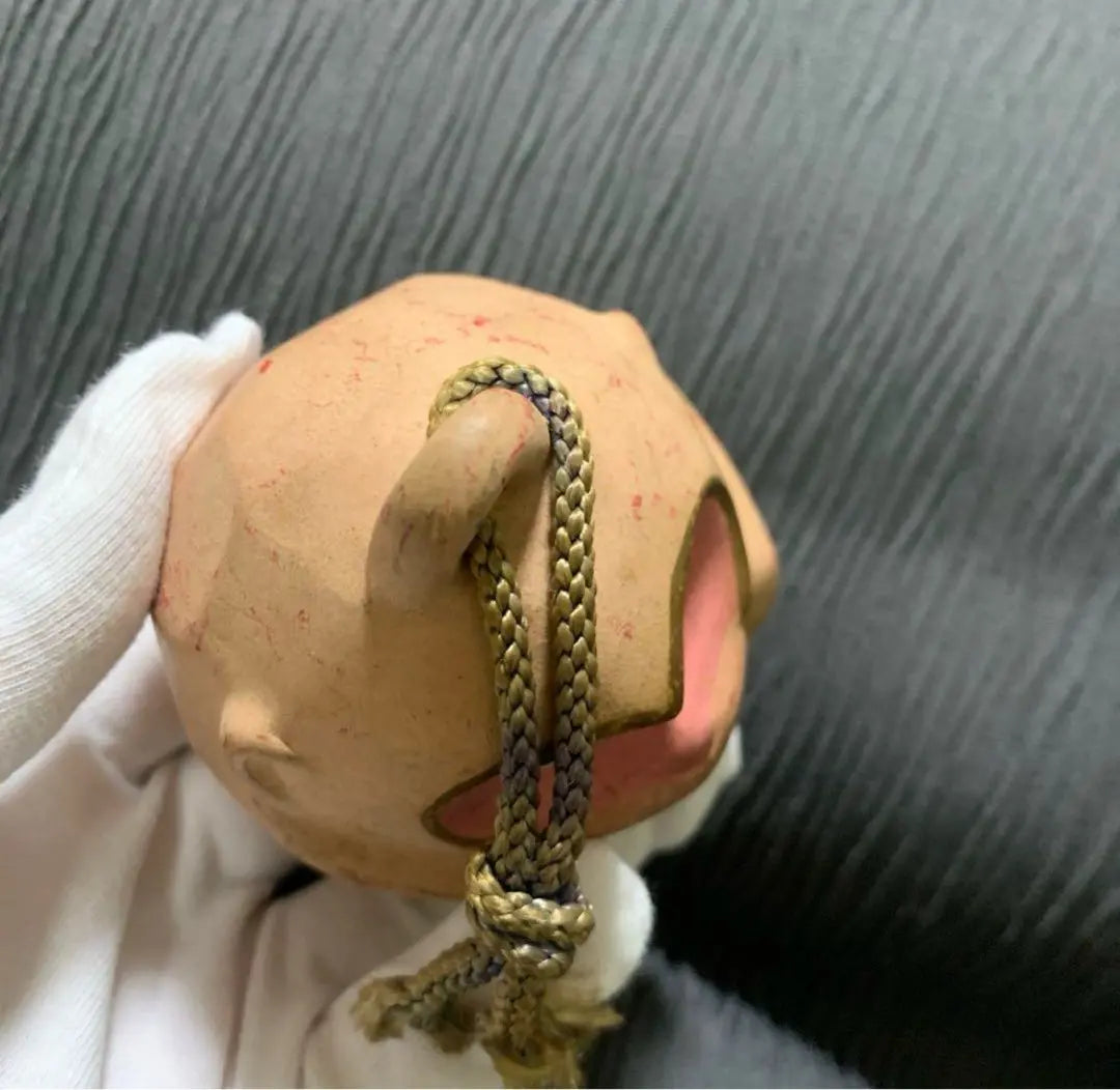 Monkey ornament interior clay bell stylish cute Showa retro Minoo