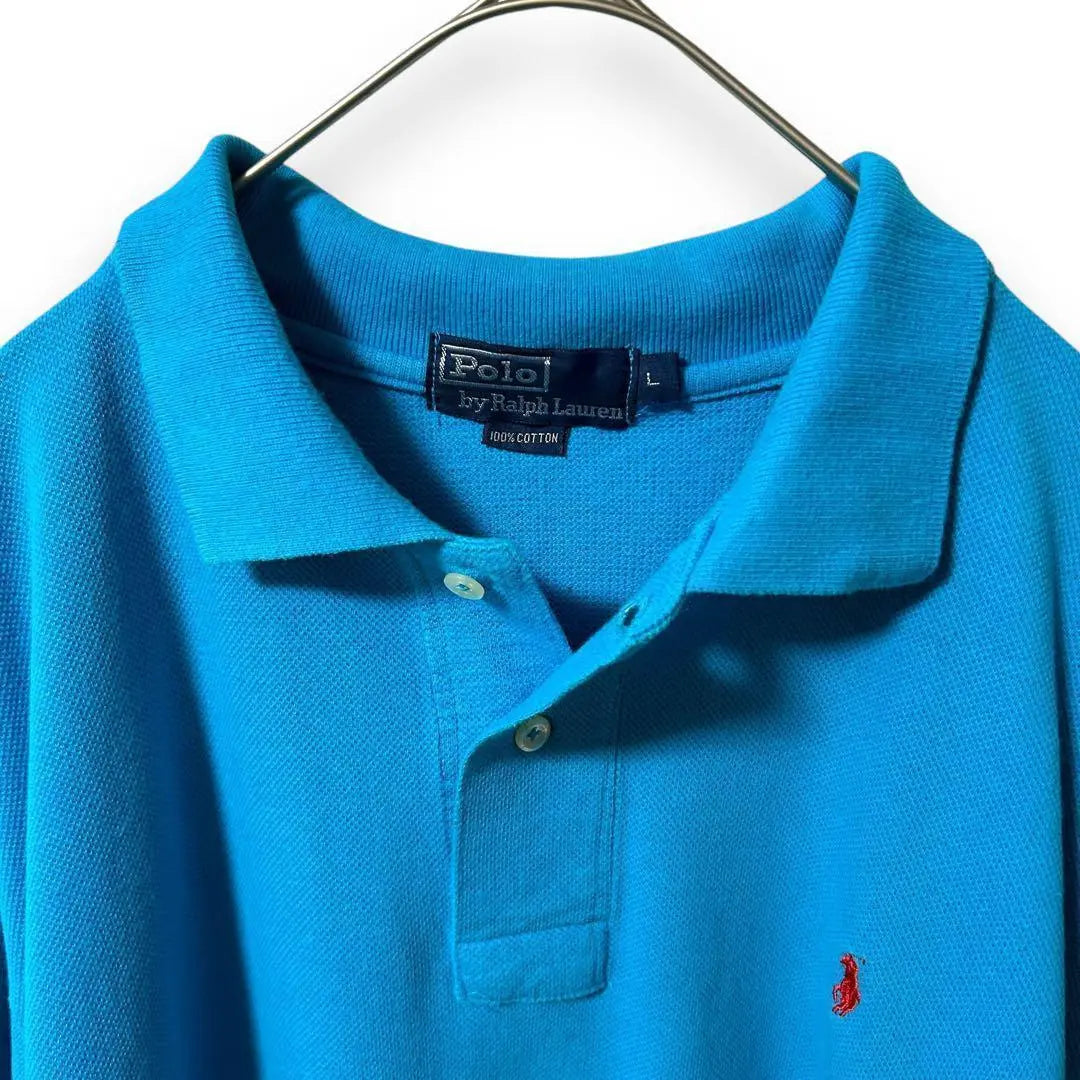 [Good condition, free shipping] Polo Ralph Lauren Men's L Polo Shirt Blue Polo