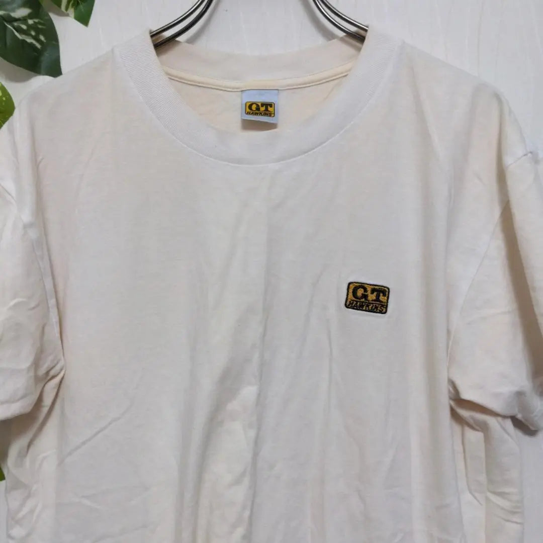 B3229 [Geety Hawkins] Men's T -shirt Short Sleeve One Point White M | b3229【ジーティーホーキンス】メンズ　Tシャツ　半袖　ワンポイント　白　M