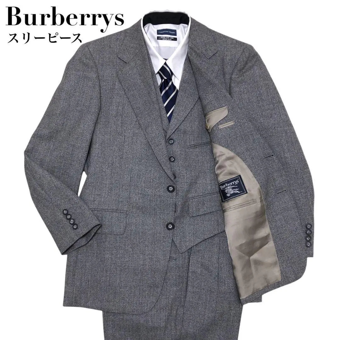 Extremely beautiful condition★Burberrys Burberry Three-piece set-up luxury suit