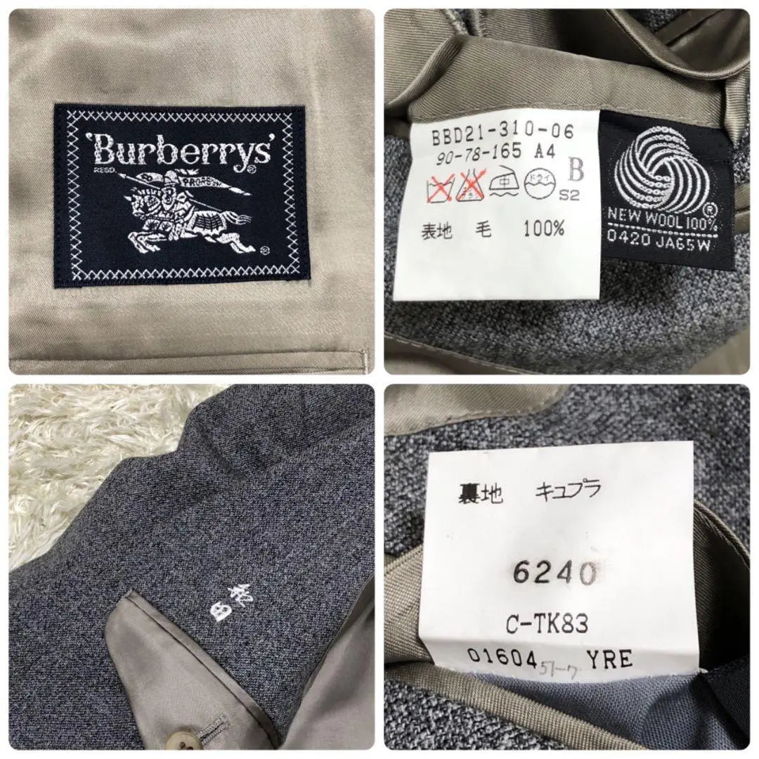 Extremely beautiful condition★Burberrys Burberry Three-piece set-up luxury suit