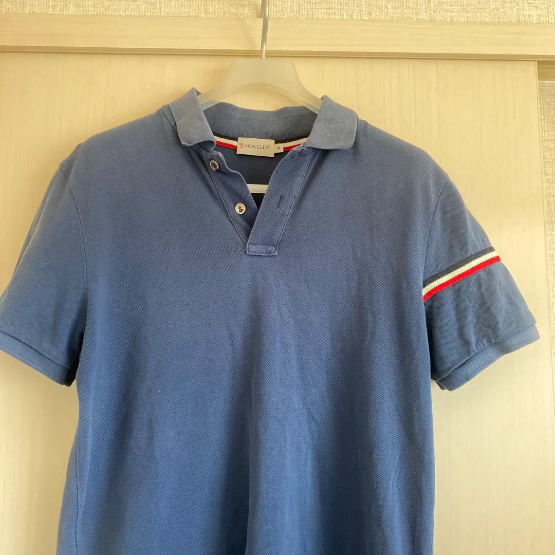 MONCLER Navy Polo Shirt M