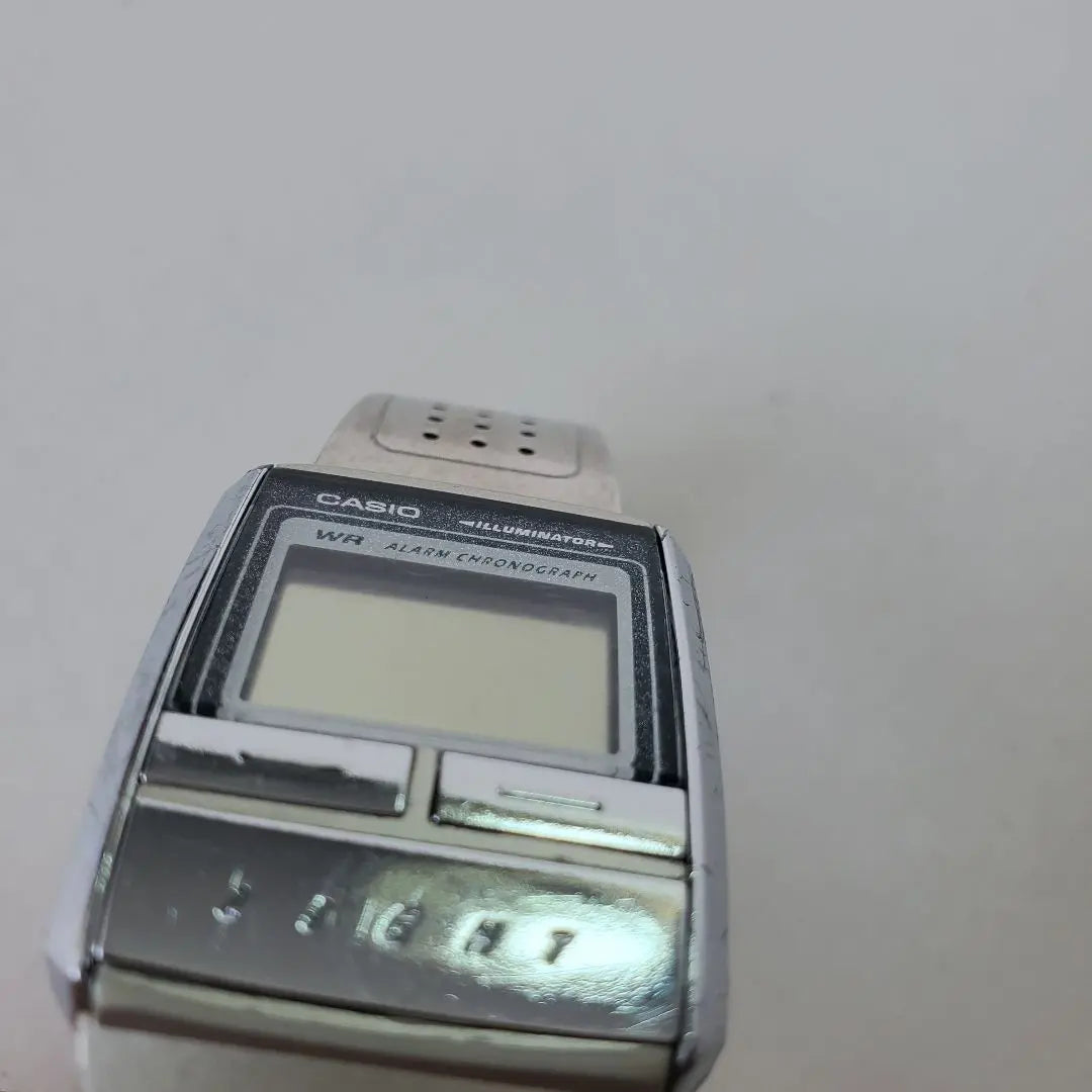 80s CASIO Digital Watch Watch Antique Silver