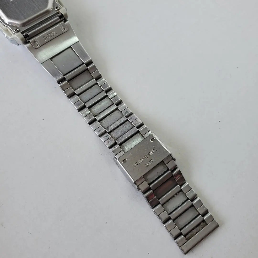 80s CASIO Digital Watch Watch Antique Silver