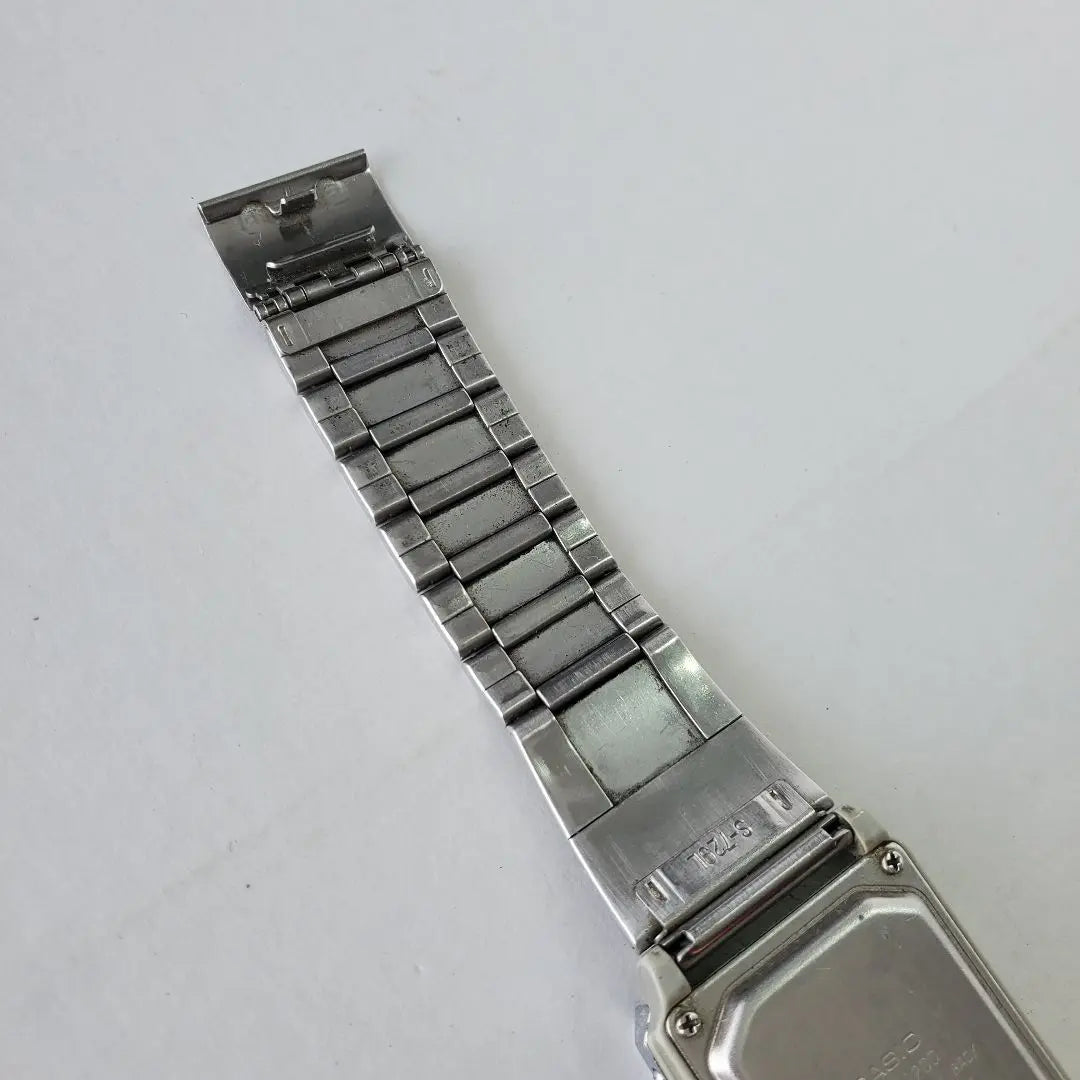 80s CASIO Digital Watch Watch Antique Silver