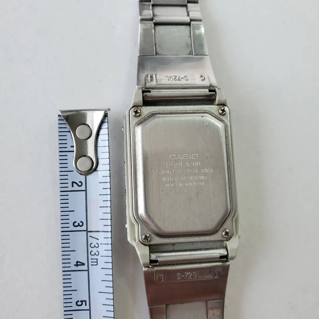 80s CASIO Digital Watch Watch Antique Silver