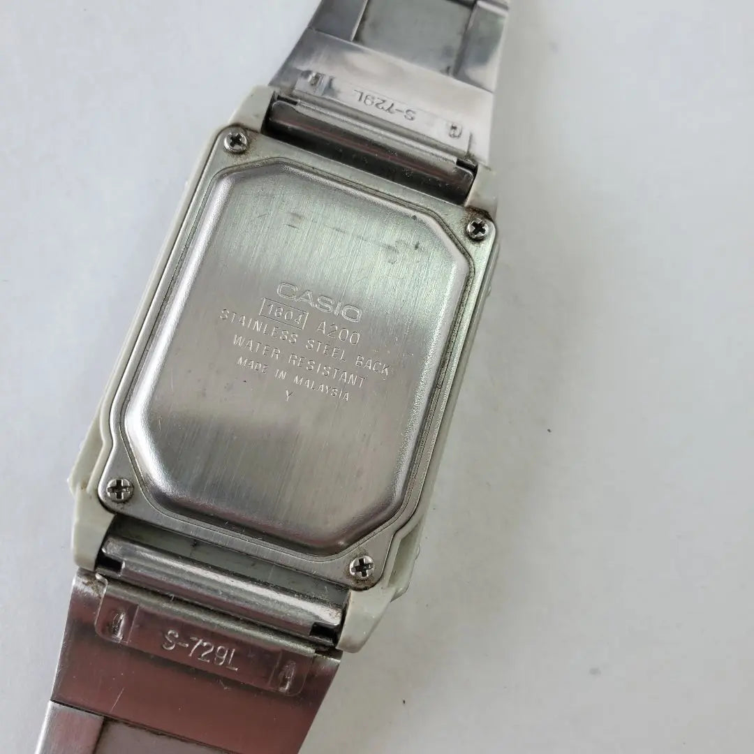 80s CASIO Digital Watch Watch Antique Silver