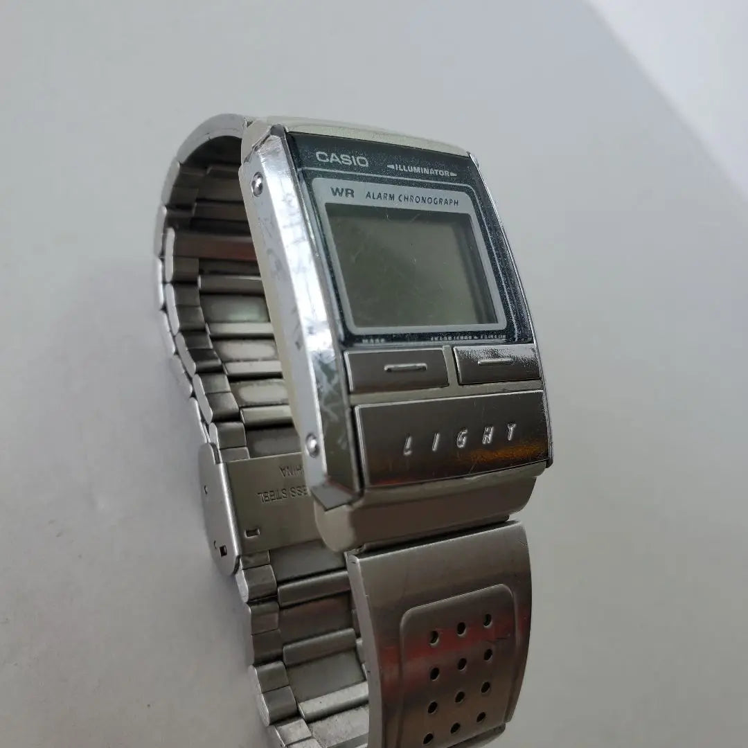 80s CASIO Digital Watch Watch Antique Silver