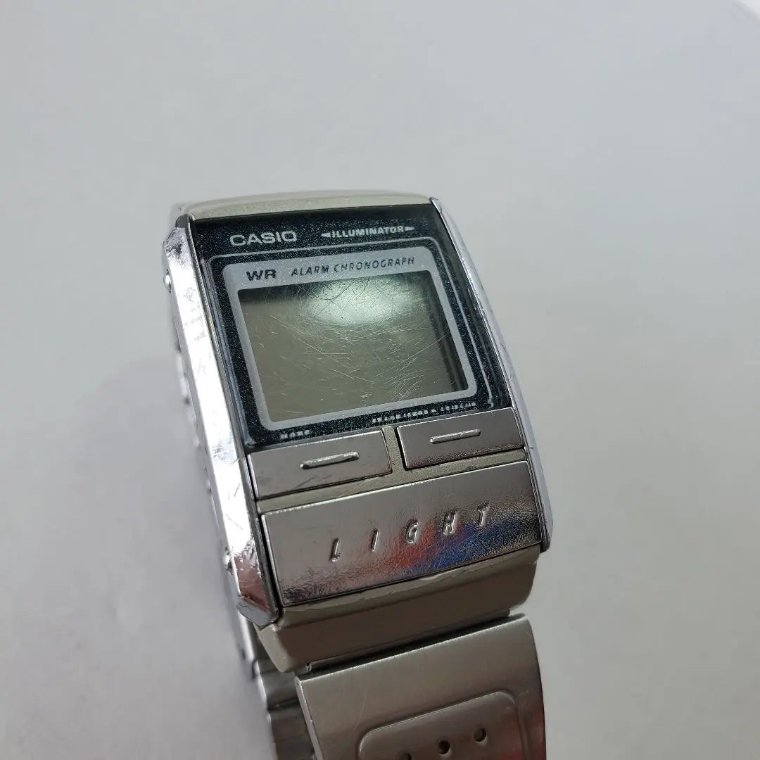 80s CASIO Digital Watch Watch Antique Silver