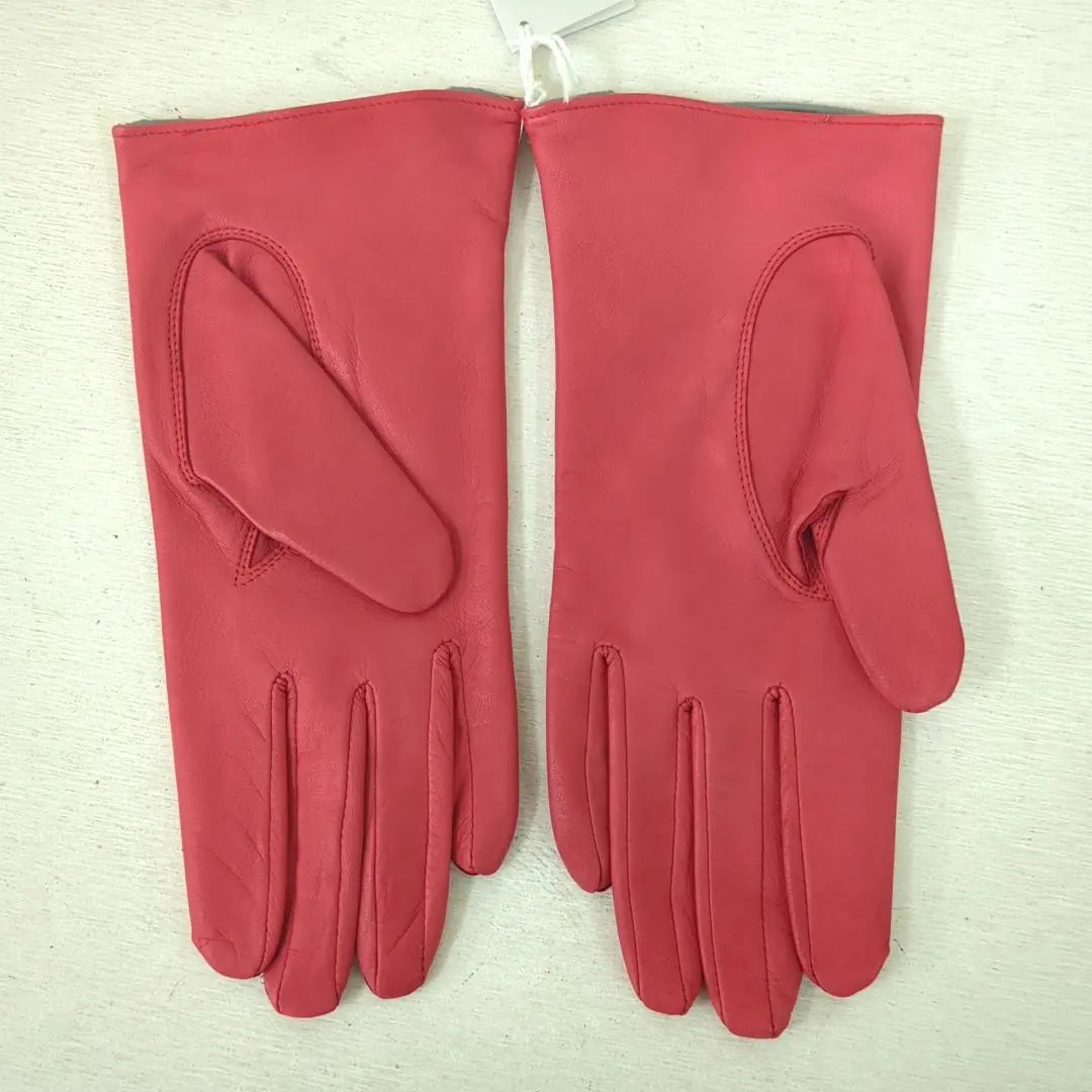 Christian Dior Leather Gloves Gloves Leather Pink Size 20cm