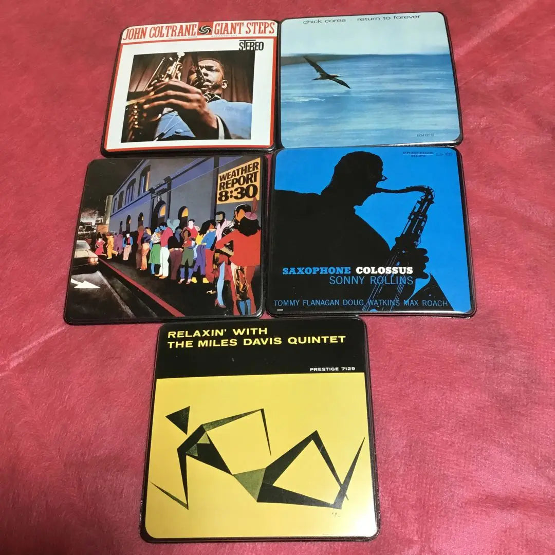 5-disc musician coaster set ★Unused item★Non-sale item★70'S super rare