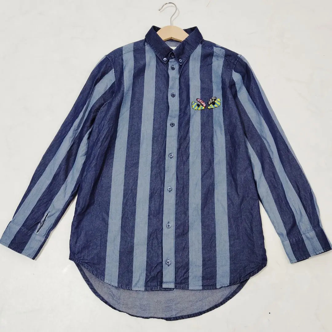 Fendi Monster Shirt Stripe 10A Logo Button