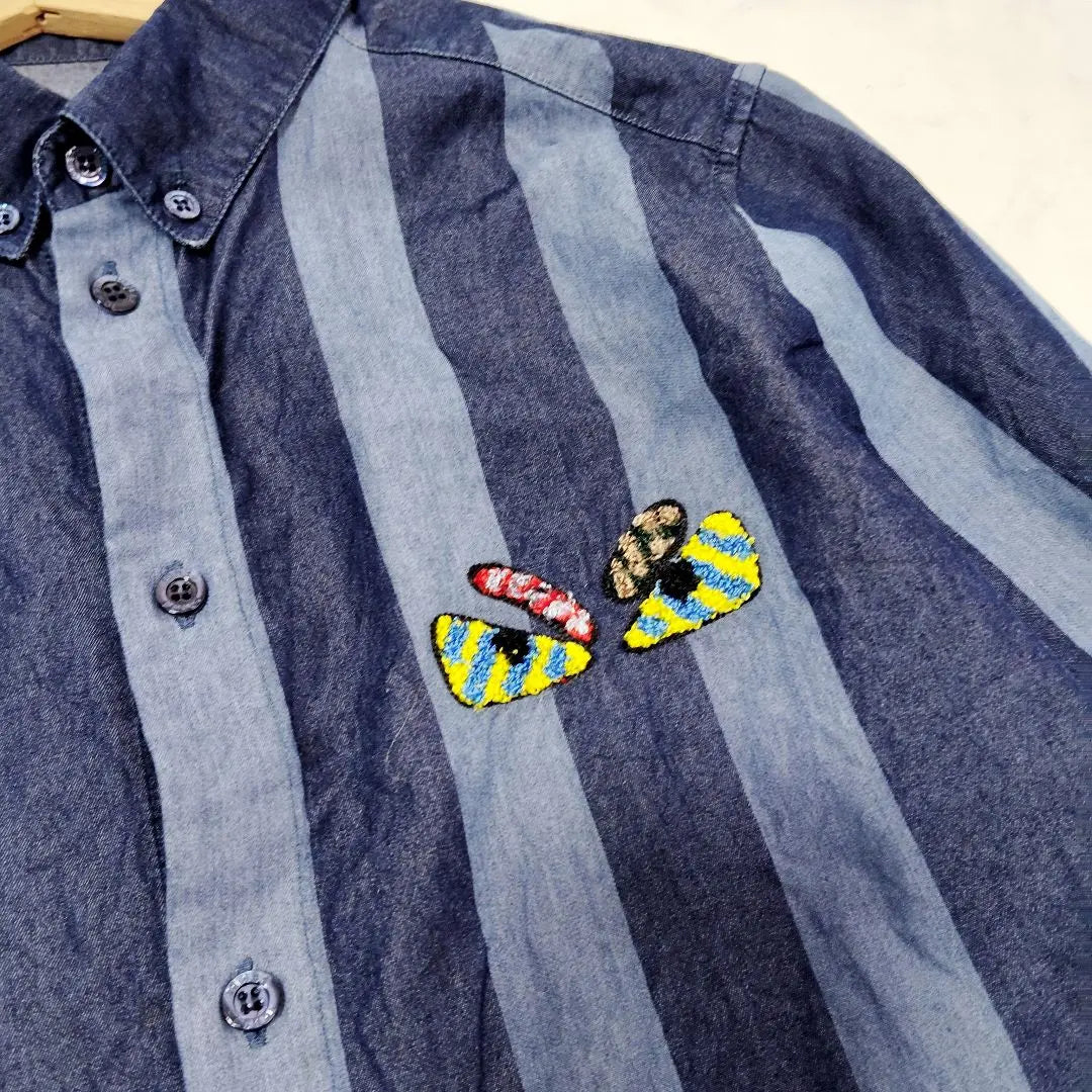 Fendi Monster Shirt Stripe 10A Logo Button