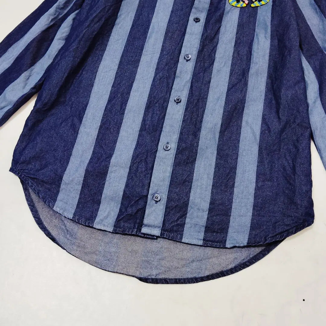 Fendi Monster Shirt Stripe 10A Logo Button