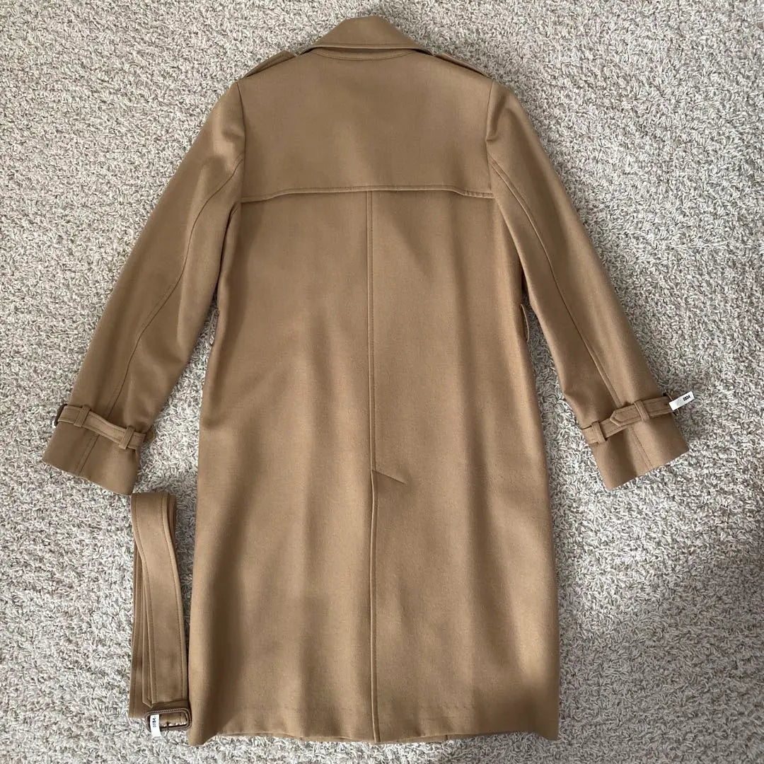 SHIPS Beige Double Breasted Wool Trench Coat