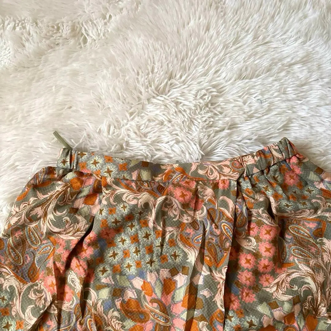 [Vintage] Pantalones Gaucho para Mujer (M) Estampado Floral Colorido Llamativo