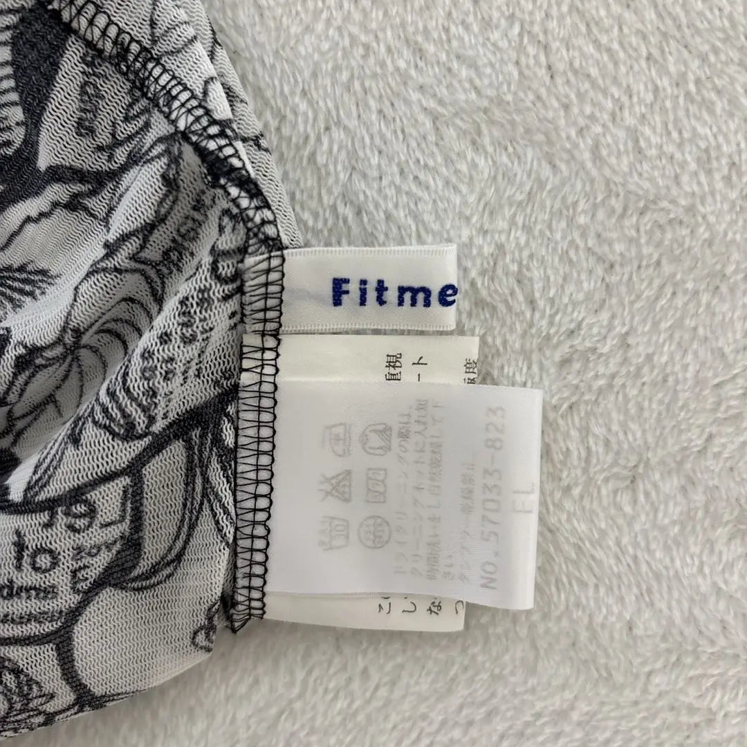 B1248K [fitme Moi] Túnica con escote en V y estampado integral