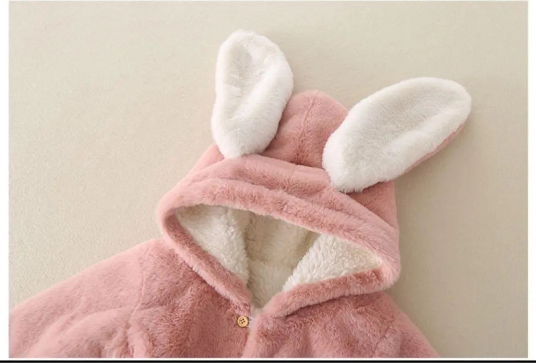 Rabbit, costume, romper, baby clothes, rabbit, boa lining, coverall