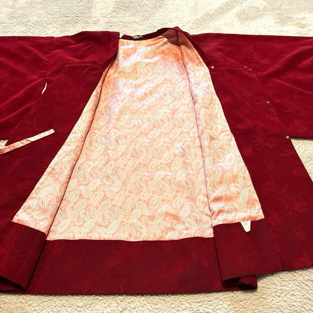 Jade Mode Vermilion Pattern Haori Coat with Inspection Seal