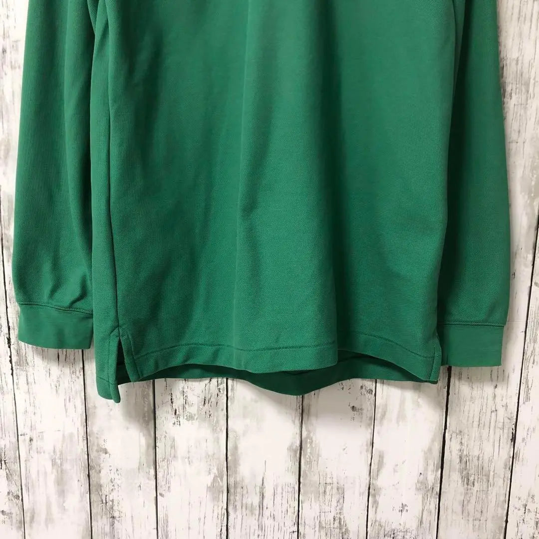 L.L.Bean USA vintage clothing long sleeve polo shirt green men's