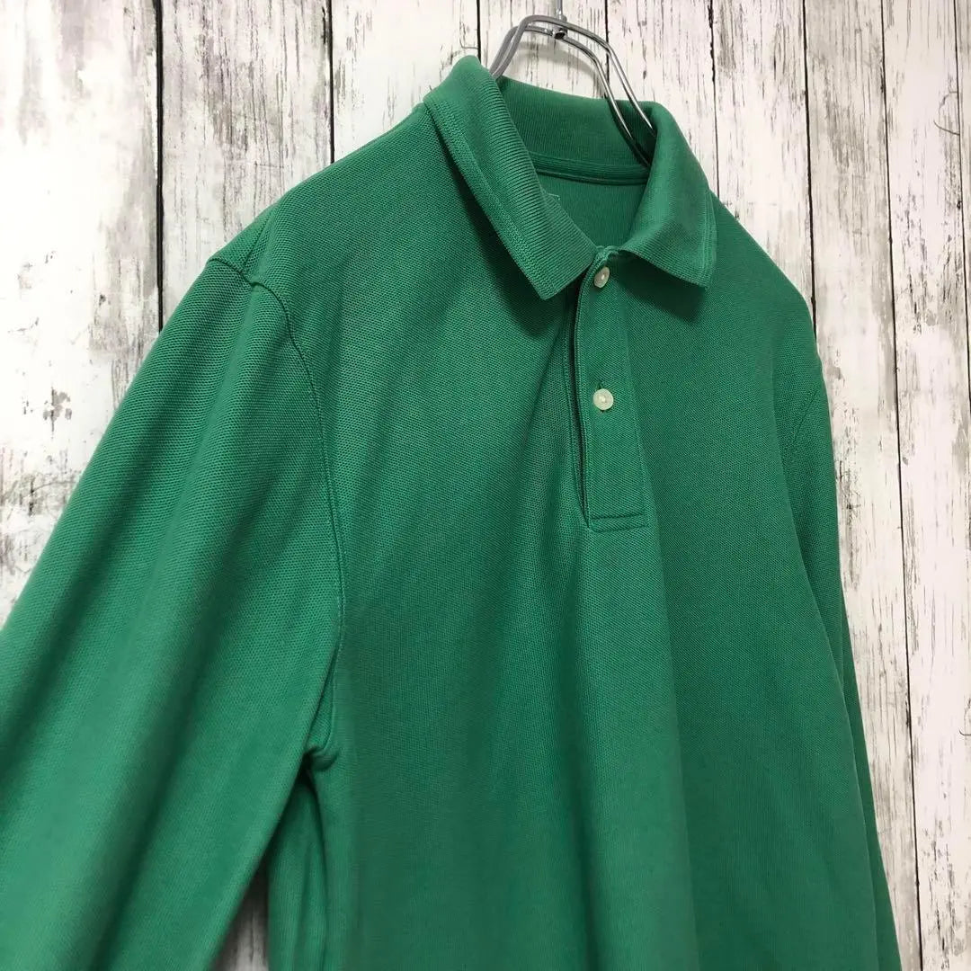 L.L.Bean USA vintage clothing long sleeve polo shirt green men's