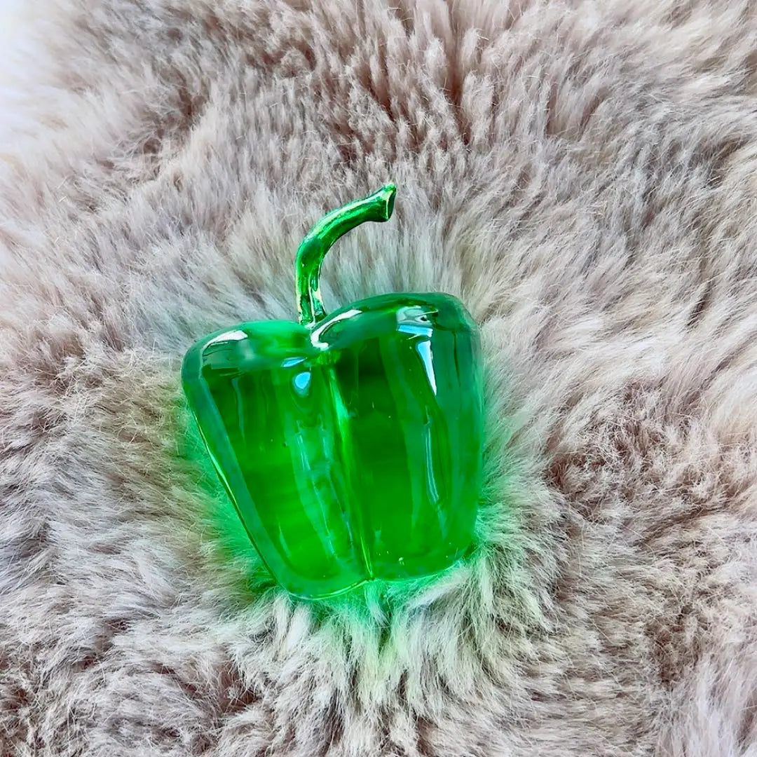 Glass Crystal Crafts Chili Pepper Shape Interior Kitchen Decoration Green