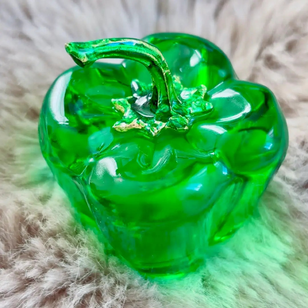 Glass Crystal Crafts Chili Pepper Shape Interior Kitchen Decoration Green