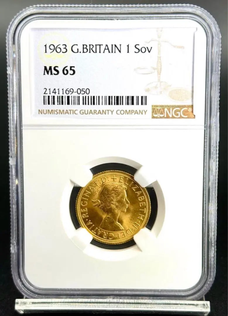 1963 1 Sobulin Kinko NGC MS65 Joven Joven Viejo Anexo del gráfico | 1963年 1ソブリン金貨 NGC MS65 ヤングヤング 古銭 骨董品