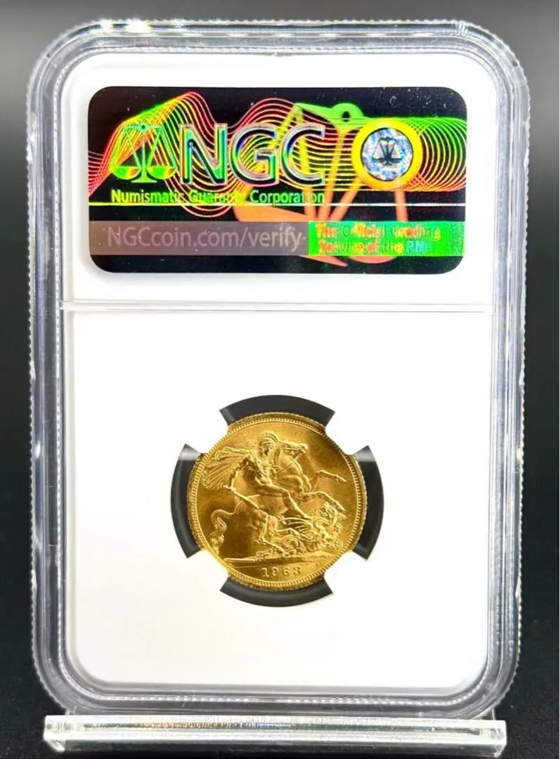 1963 1 Sobulin Kinko NGC MS65 Joven Joven Viejo Anexo del gráfico | 1963年 1ソブリン金貨 NGC MS65 ヤングヤング 古銭 骨董品