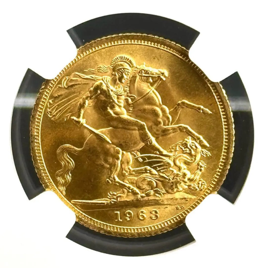 1963 1 Sobulin Kinko NGC MS65 Joven Joven Viejo Anexo del gráfico | 1963年 1ソブリン金貨 NGC MS65 ヤングヤング 古銭 骨董品