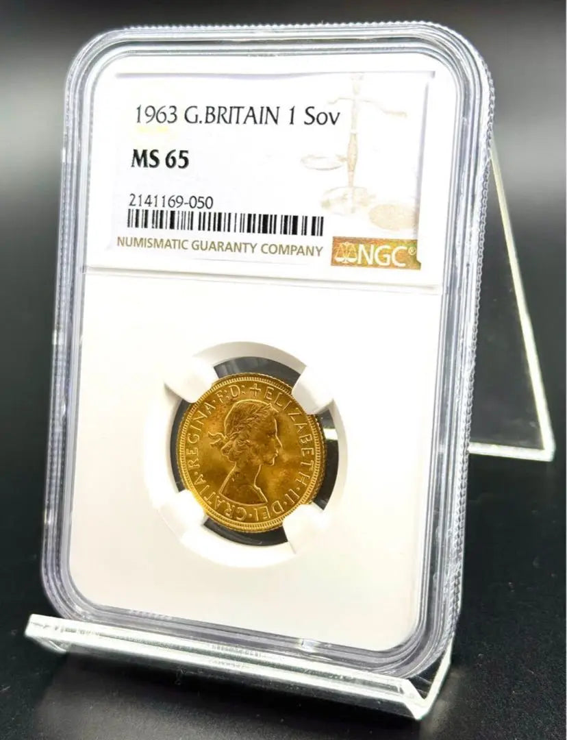 1963 1 Sobulin Kinko NGC MS65 Joven Joven Viejo Anexo del gráfico | 1963年 1ソブリン金貨 NGC MS65 ヤングヤング 古銭 骨董品