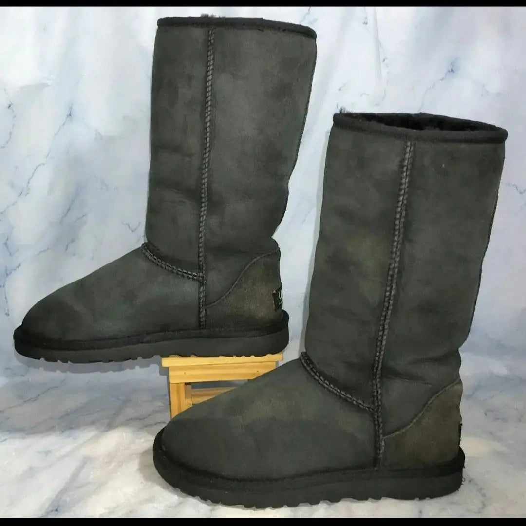 [★Envío gratuito★] Botas altas clásicas Agu Australia negras de 22 cm