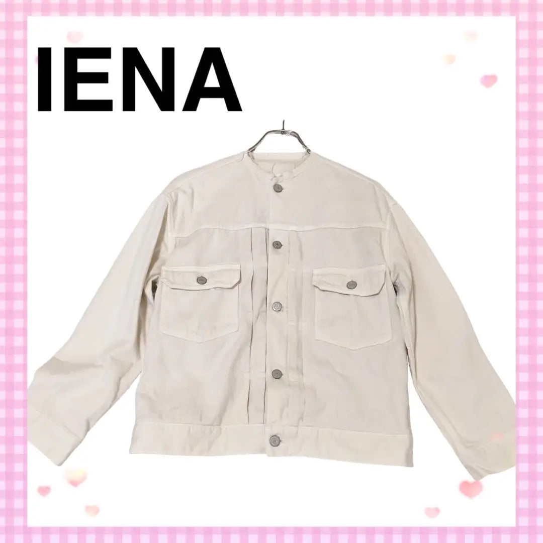 Chaqueta vaquera sin cuello Iena 21SS remake blanca talla 36