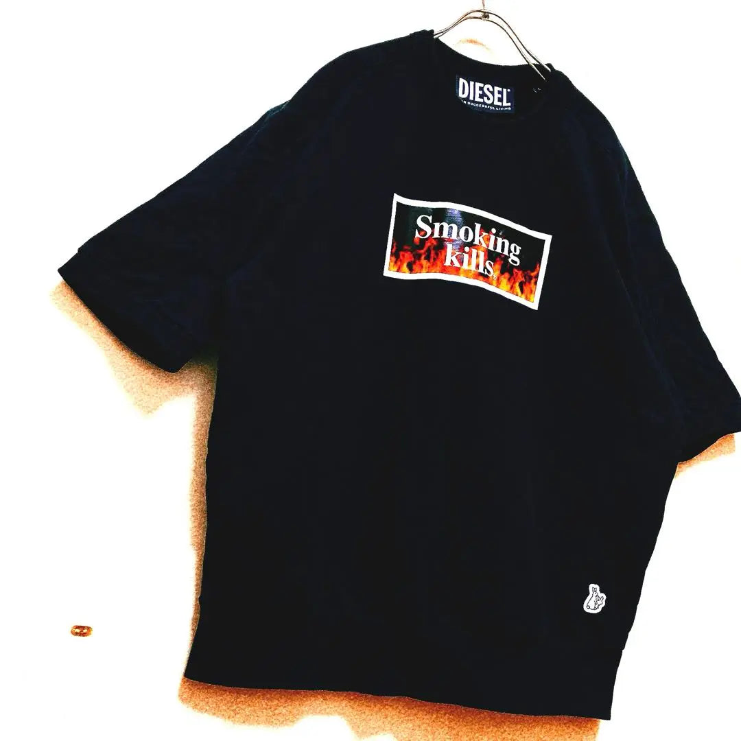 [Hard to get] FR2 DIESEL Popular collaboration Double-sided logo Rare L Short-sleeved sweatshirt