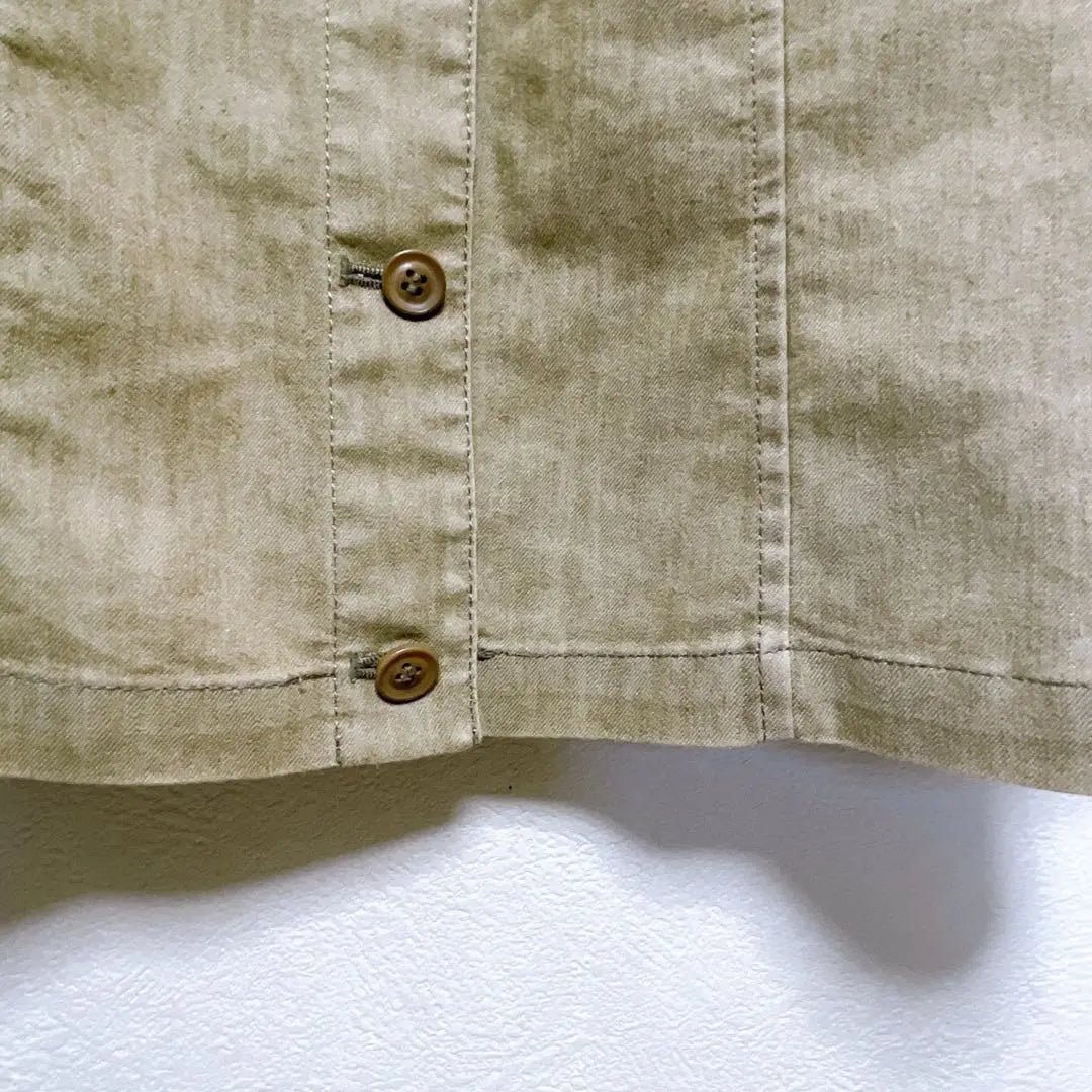 Suite [M] Denim Jacket Cotton Linen Mixed Haiki Spring Spring Outerwear Beautiful | 組曲【M】デニムジャケット コットンリネン混 羽織り 春 薄手 アウター 綺麗め