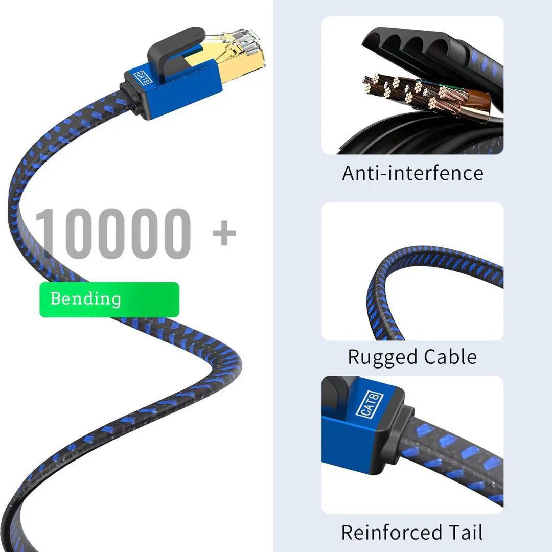 CAT8 LAN Cable 3M Category 8 Ethernet Cable RJ45