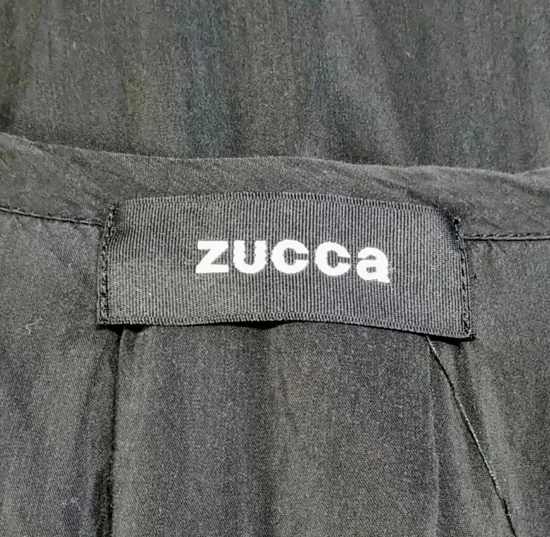 ZUCCa Dress Short Sleeve Black Simple Plain M Anonymous Shipping