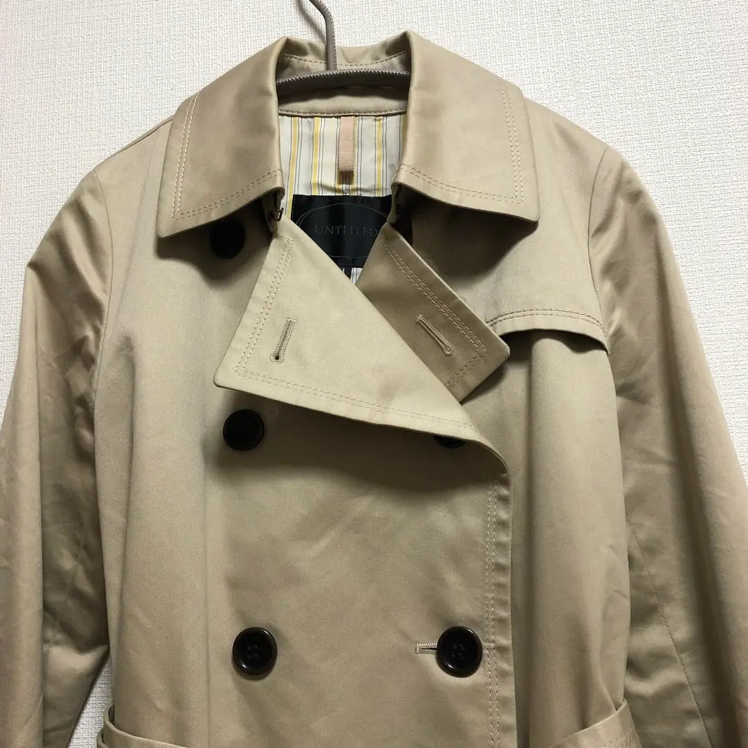 UNTITLED Gabardina Untitle de manga larga beige | SIN TÍTULO アンタイトル 長袖 トレンチコート ベージュ