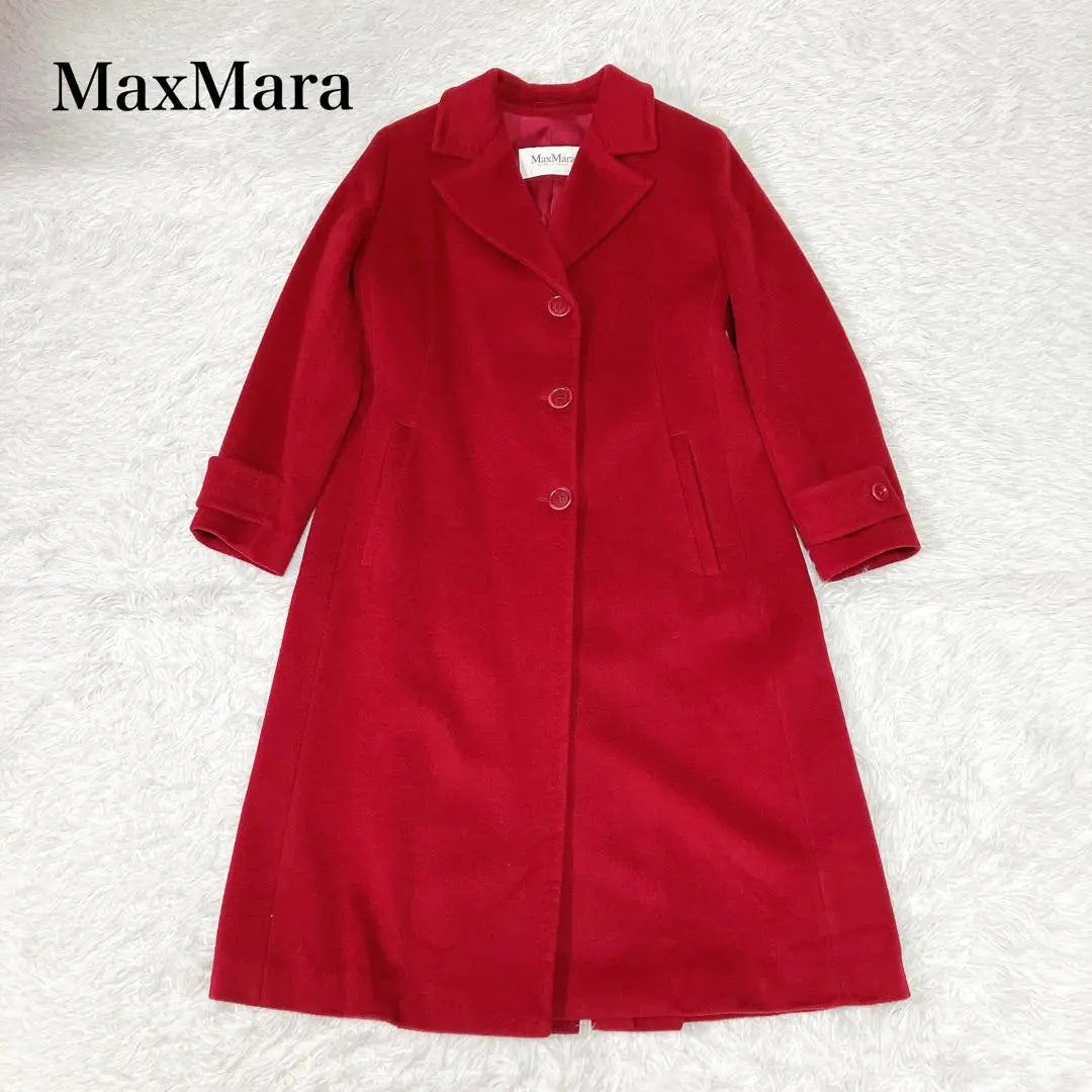 Max Mara Chester Coat Wool Camel 100% Red 42